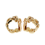 Cartier Maillon Panthere 18k Yellow Gold Diamond Hoop Earrings 0003947