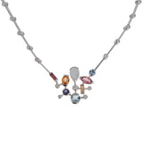 Cartier Meli Melo Multi-Gem & Diamond 18k White Gold Necklace 1crtfr8348