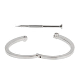 Cartier Menotte Vintage 18K White Gold Screw Bangle Bracelet 0003925