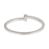 Cartier Menotte Vintage 18K White Gold Screw Bangle Bracelet 0003925