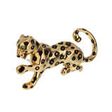Cartier Panthere Brooch 18K Yellow Gold Black Enamel Emerald Eyes Vintage 0004129