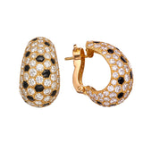 Cartier Panthere Hoop Vintage French Diamond Hoop Earrings 15377athd1