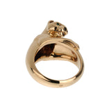 Cartier Panthere Vintage Emerald Onyx Yellow Gold Ring Sz 5 3/4 0004134