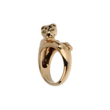 Cartier Panthere Vintage Emerald Onyx Yellow Gold Ring Sz 5 3/4 0004134