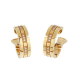 Cartier Tank Francaise 18K Yellow Gold Diamond Hoop Earrings 0003950