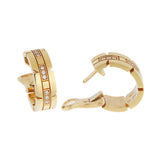 Cartier Tank Francaise 18K Yellow Gold Diamond Hoop Earrings 0003950