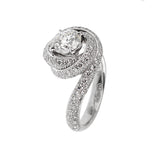 Cartier Trinity Ruban Platinum Diamond Engagement Ring Sz 5 1/4 0003968