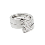 Cartier Triple-Row Diamond 18k White Gold Wrap Ring 1ctytasd23