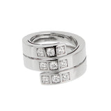 Cartier Triple-Row Diamond 18k White Gold Wrap Ring 1ctytasd23