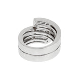 Cartier Triple-Row Diamond 18k White Gold Wrap Ring 1ctytasd23