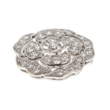 Chanel Bouton de Camelia Diamond Brooch Pendant 18K White Gold 0003986