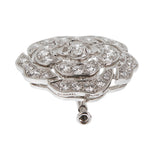 Chanel Bouton de Camelia Diamond Brooch Pendant 18K White Gold 0003986