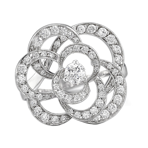 Chanel Fil de Camellia Diamond Cocktail Ring