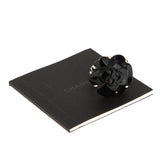 Chanel Camellia Large Onyx 18k White Gold Cocktail Ring Sz 5 1/2 0003906