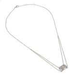 Chanel Coco Crush 18k White Gold Diamond Quilted Necklace 0003970