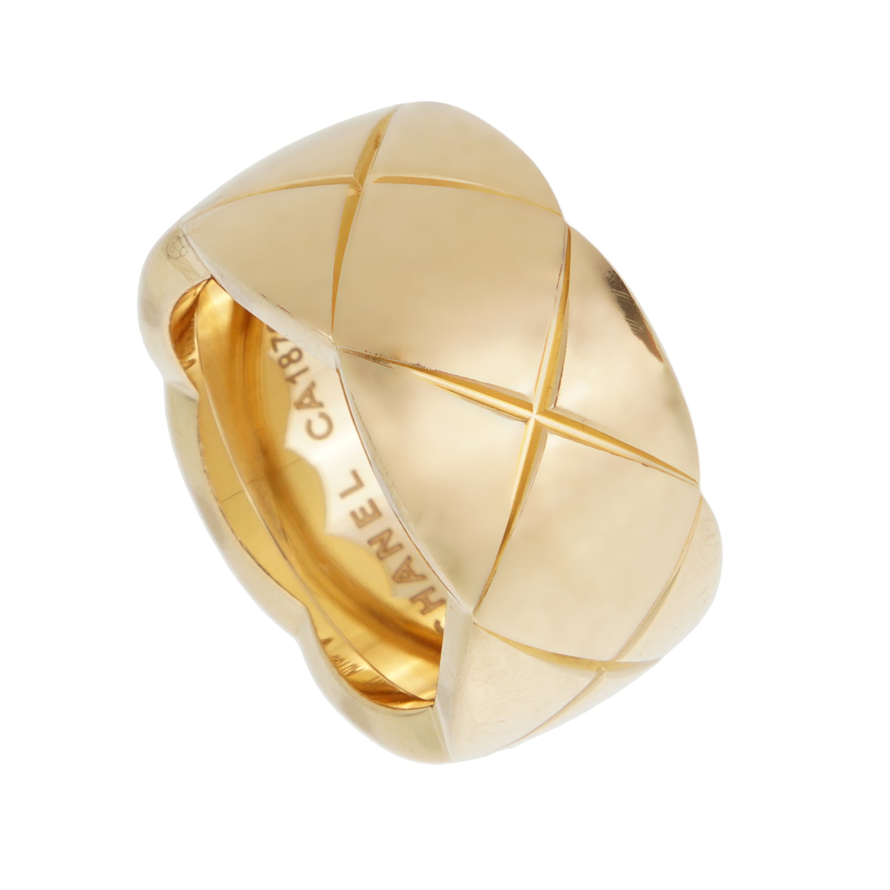 Chanel Coco Crush 18k Yellow Gold Large Ring Sz 6 J10574