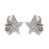 Chanel Comete Geode Star Diamond 18k White Gold Earrings 1com29