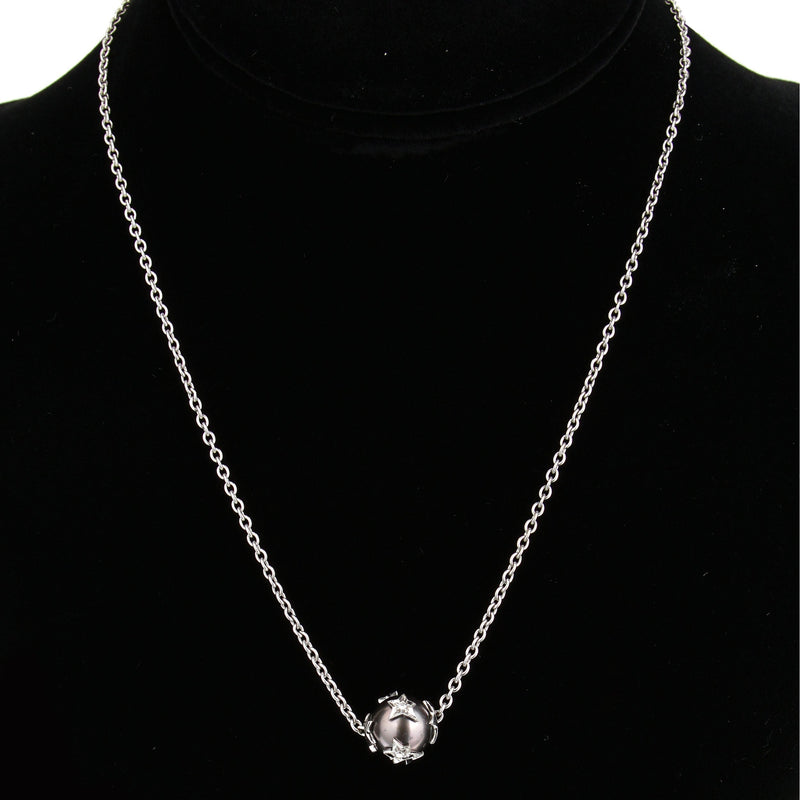 Chanel Comete Pearl Diamond White Gold Vintage Necklace 0003433