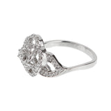 Chanel Fil de Camelia Diamond Ring 18K White Gold Sz 5 1srep38458c