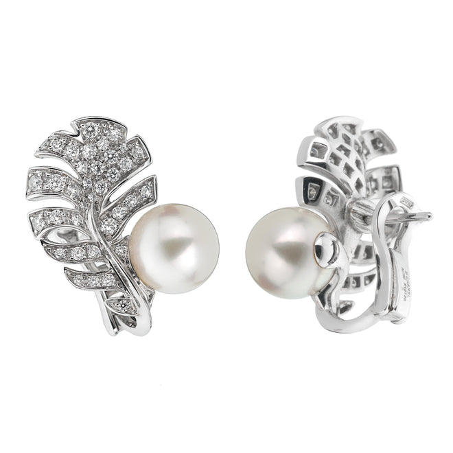 chanel cc earrings pearl