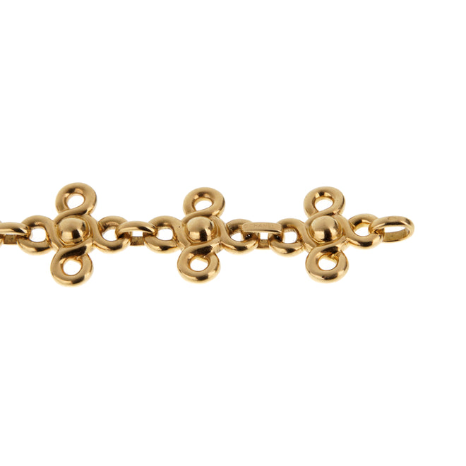 Chanel Vintage Diamond Link Bracelet 18k Yellow Gold