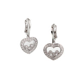 Chopard Happy Diamonds Icons Heart Drop Earrings in 18k White Gold, 0.70ctw 0003946