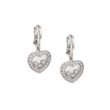 Chopard Happy Diamonds Icons Heart Drop Earrings in 18k White Gold, 0.70ctw 0003946