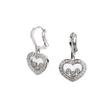 Chopard Happy Diamonds Icons Heart Drop Earrings in 18k White Gold, 0.70ctw 0003946