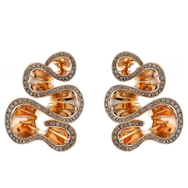De Grisogono Zigana Diamond Rose Gold Earrings