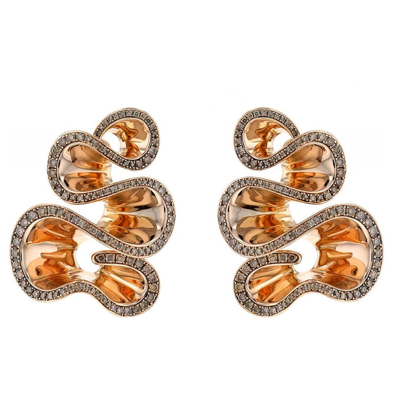De Grisogono Zigana Diamond Rose Gold Earrings