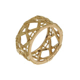 Dior My Dior Yellow Gold Woven 18k Band Cocktail Ring Sz 6