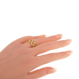 Dior My Dior Yellow Gold Woven 18k Band Cocktail Ring Sz 6