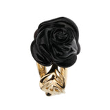 Dior Pre Catelan Onyx Diamond 18k Yellow Gold Cocktail Ring 0003655