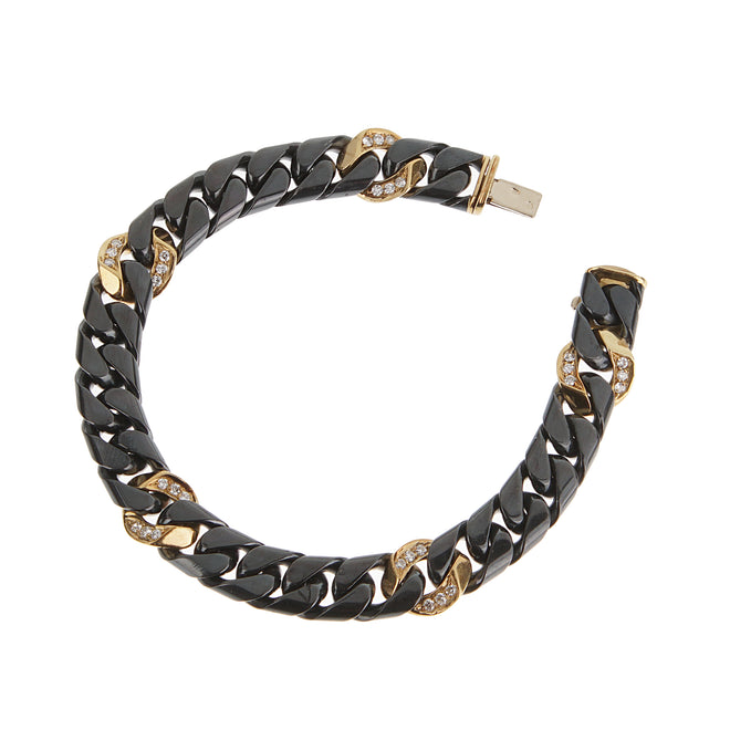 Fred of Paris Vintage 18k Yellow Gold & SS Necklace Bracelet Suite