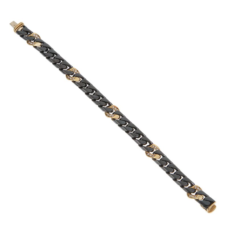 Fred of Paris Vintage 18k Yellow Gold & SS Necklace Bracelet Suite