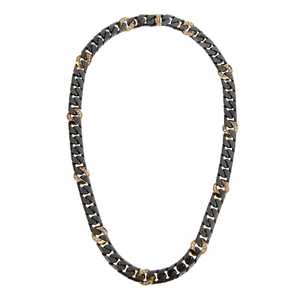 Fred of Paris Vintage 18k Yellow Gold & SS Necklace Bracelet Suite
