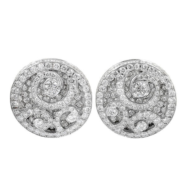 Graff Diamond On Diamond White Gold Earrings 1grear2746j