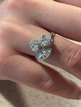 Graff Multi-Shape Diamond Platinum Cocktail Ring Sz 6
