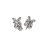 Graff Pave Butterfly Diamond Mini Stud Earrings 18k White Gold 0004184