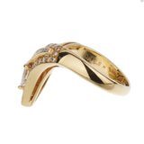 Graff Vintage 18k Yellow Gold Diamond Cocktail Ring 1980s 0003656