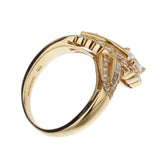 Graff Vintage 18k Yellow Gold Diamond Cocktail Ring 1980s 0003656