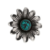 Gucci Sterling Silver and Enamel Daisy Ring with Snake Detail Sz 5 1/2 0003809