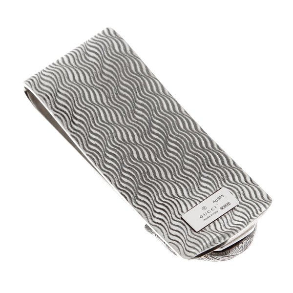 美品 正規 GUCCI GG シルバー925 マネークリップ 虎 猫 508P▲ gucci-sterling-silver-feline-