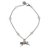 Gucci Sterling Silver Piggy Charm Bracelet – 7" 0003748