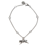 Gucci Sterling Silver Piggy Charm Bracelet – Adjustable Up to 7 1/2" 0003749