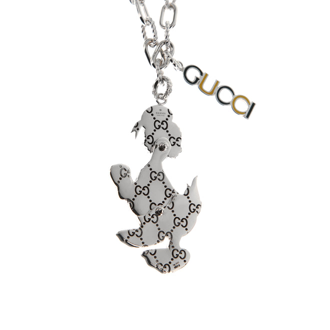 GUCCI✕Disney正規スターリングシルバー925ドナルドダックネックレス Gucci x Disney Donald Duck Sterling Silver Pendant Necklace