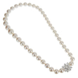 Harry Winston Cluster Pearl Platinum Diamond Necklace 0003429