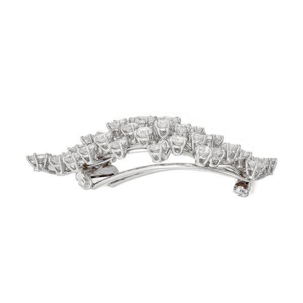 Harry Winston Cluster Vintage Platinum Diamond Brooch Necklace 1hw746s