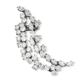 Harry Winston Cluster Vintage Platinum Diamond Brooch Necklace 1hw746s