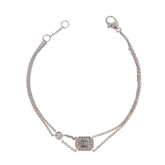 Harry Winston 18k White Gold Diamond Chain Bracelet